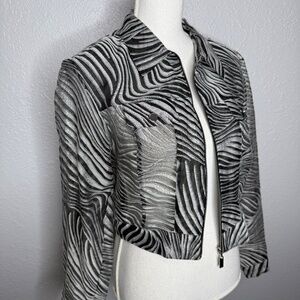 Vintage The Silver Connection  Dorothy Schoelen‎ see thru zebra print jacket -cp